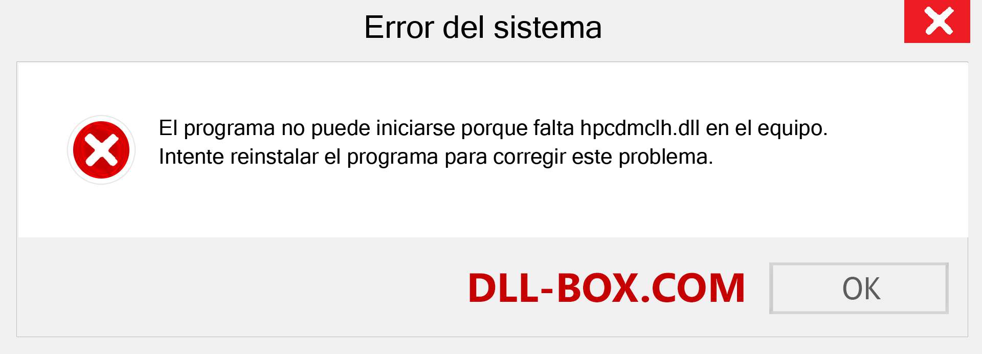 ¿Falta el archivo hpcdmclh.dll ?. Descargar para Windows 7, 8, 10 - Corregir hpcdmclh dll Missing Error en Windows, fotos, imágenes