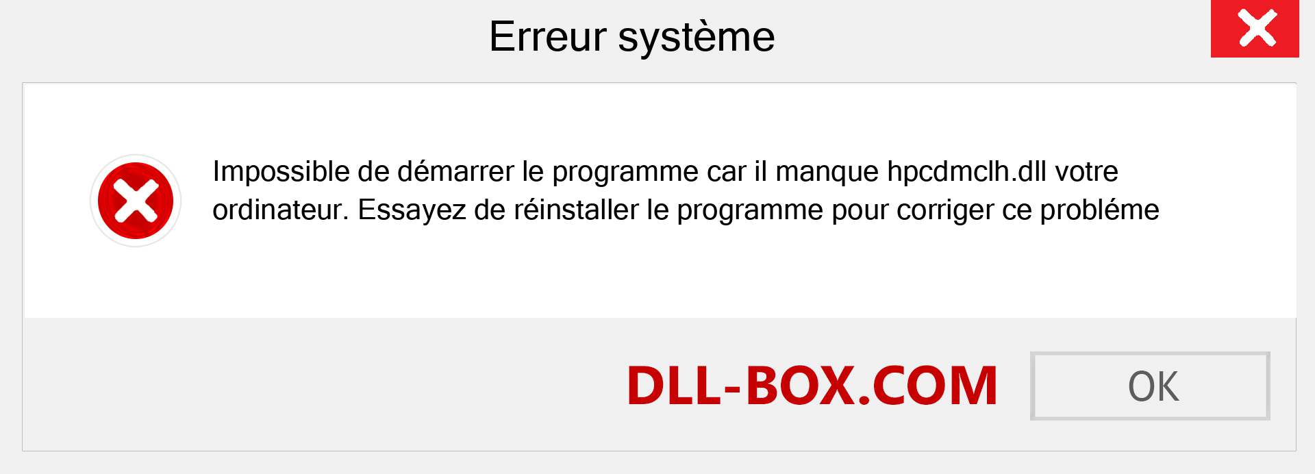 Le fichier hpcdmclh.dll est manquant ?. Télécharger pour Windows 7, 8, 10 - Correction de l'erreur manquante hpcdmclh dll sur Windows, photos, images